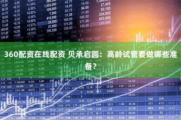 360配资在线配资 贝承启圆：高龄试管要做哪些准备？
